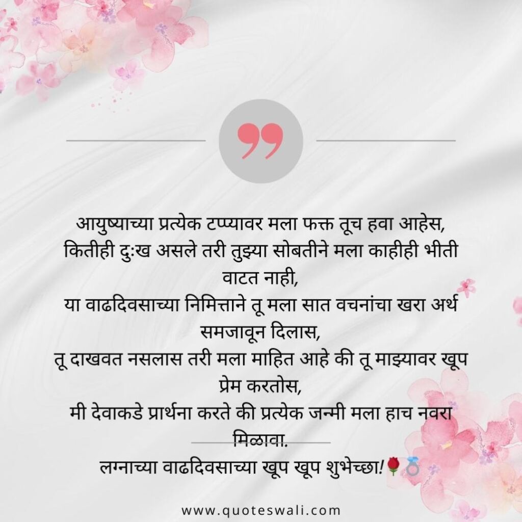 Happy Marriage Anniversary Wishes in Marathi