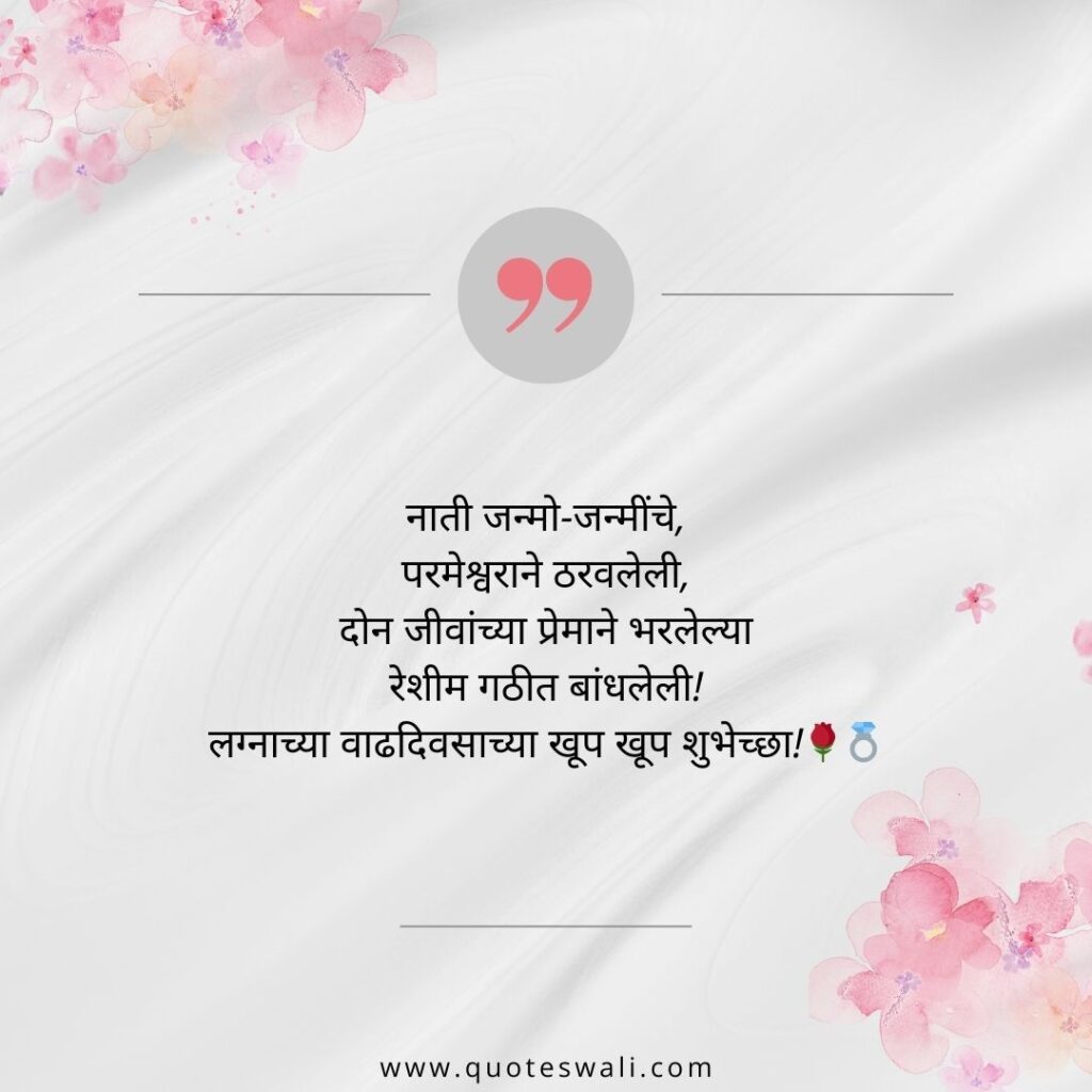 Happy Marriage Anniversary Wishes in Marathi