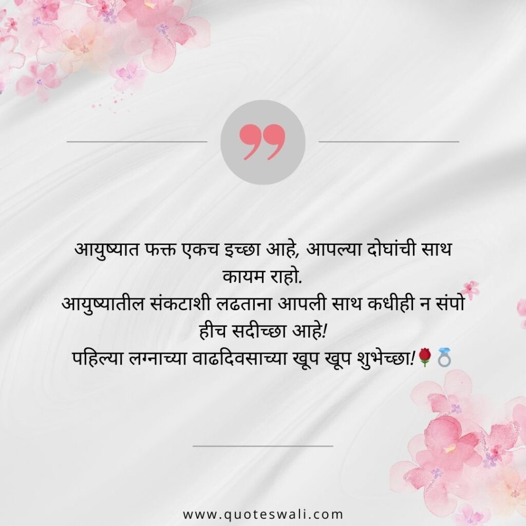 Happy Marriage Anniversary Wishes in Marathi