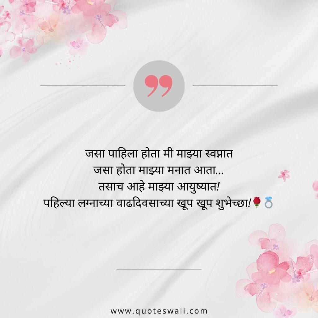 Happy Marriage Anniversary Wishes in Marathi