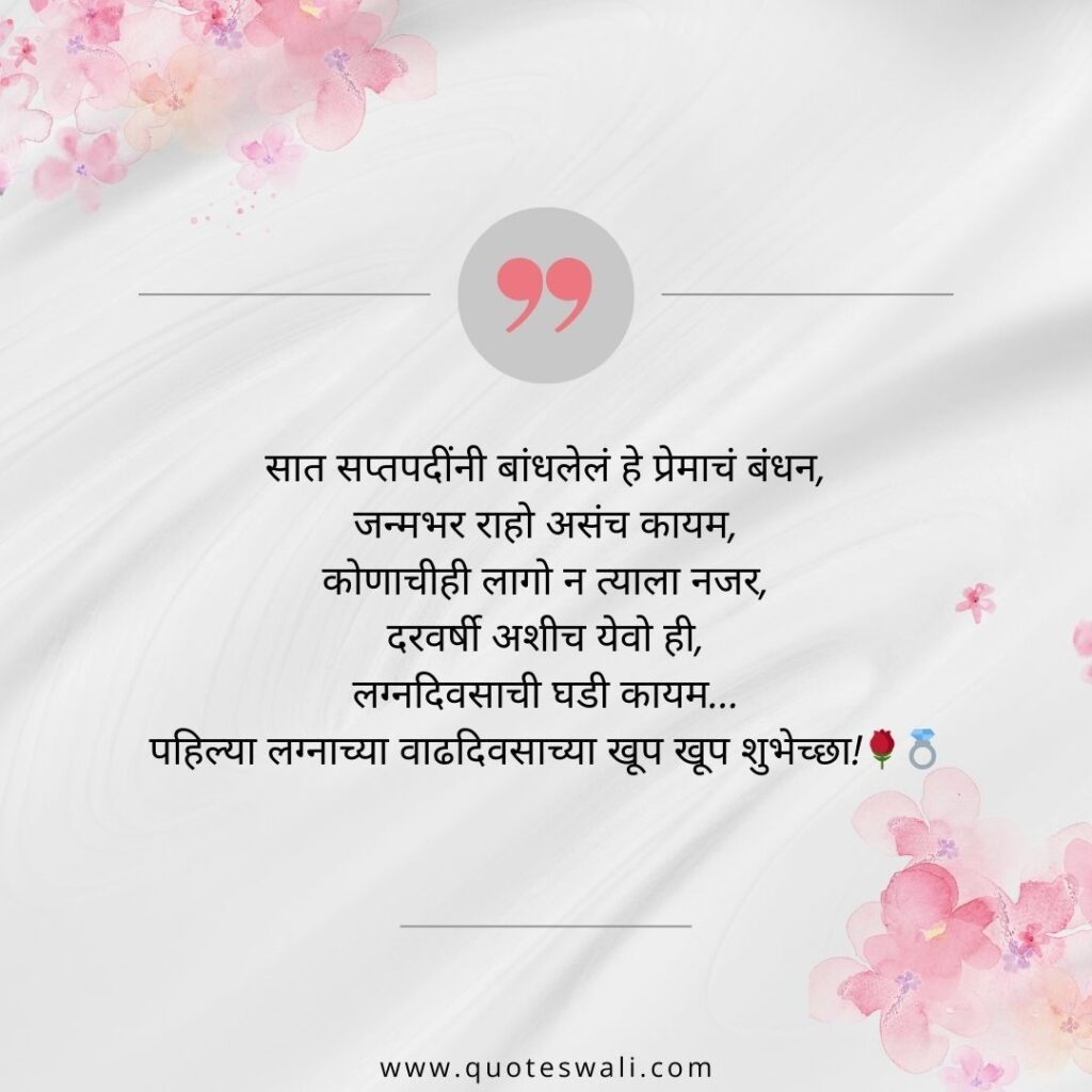 Happy Marriage Anniversary Wishes in Marathi