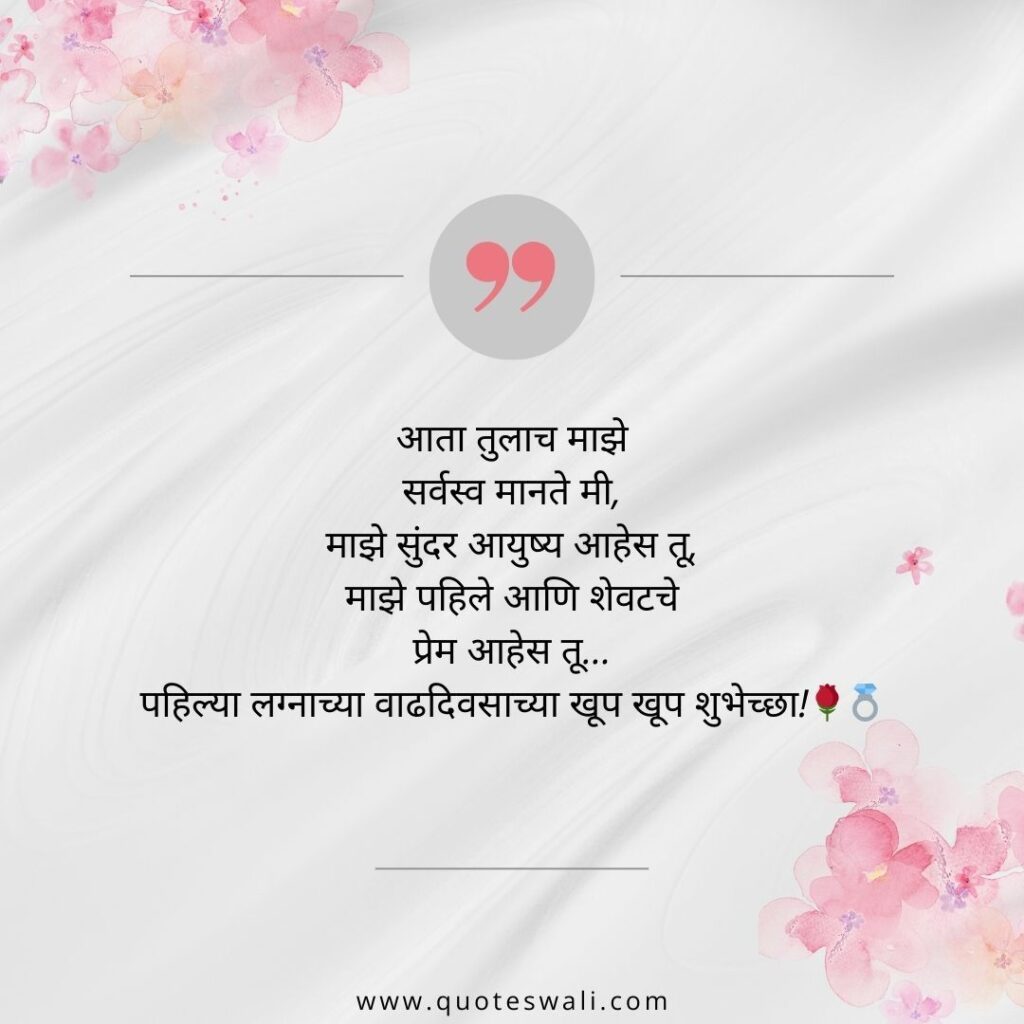 Happy Marriage Anniversary Wishes in Marathi