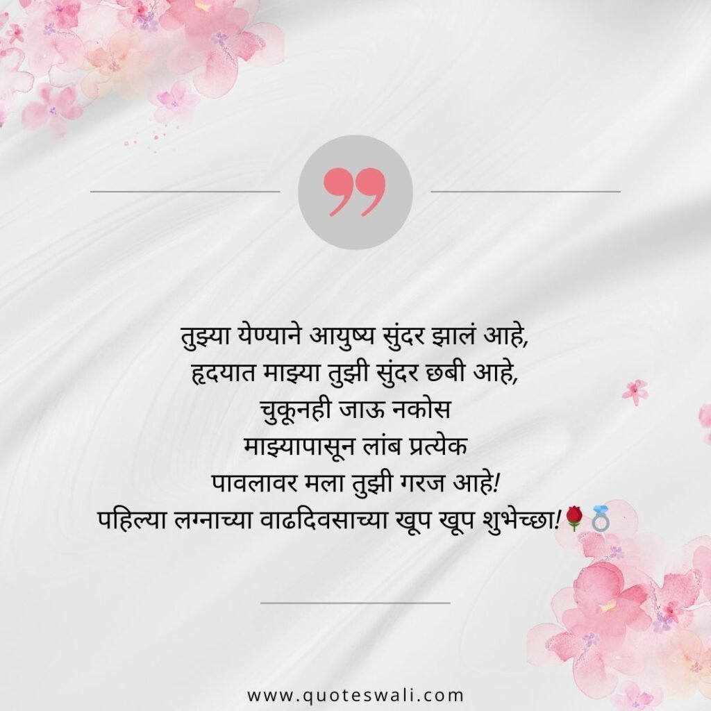Happy Marriage Anniversary Wishes in Marathi