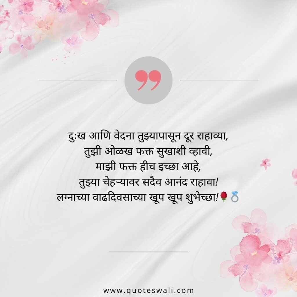 Happy Marriage Anniversary Wishes in Marathi