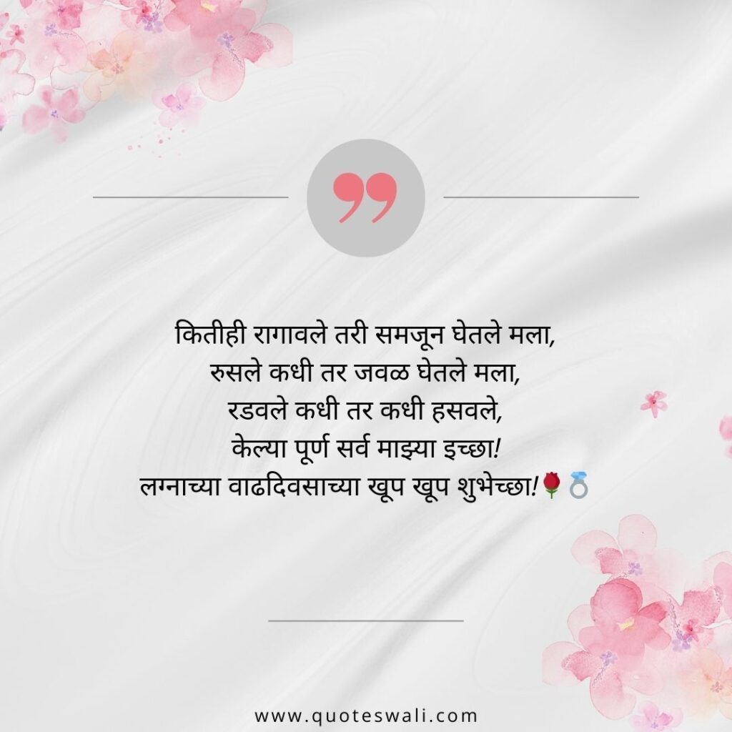Happy Marriage Anniversary Wishes in Marathi