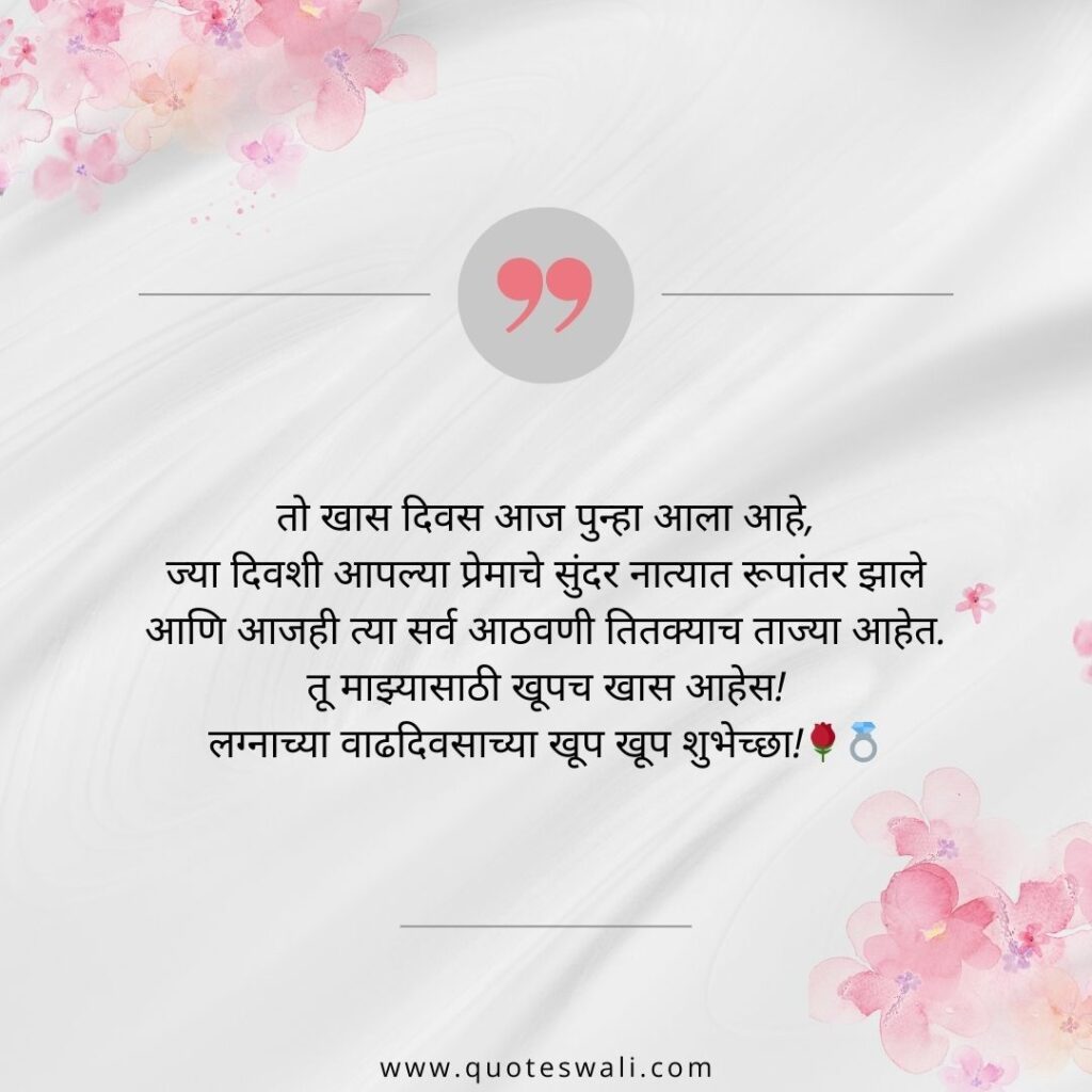 Happy Marriage Anniversary Wishes in Marathi