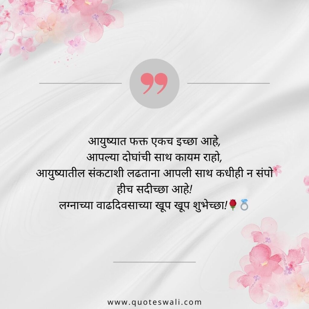 Happy Marriage Anniversary Wishes in Marathi